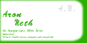 aron meth business card